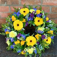 Blue &amp; Yellow Wreath