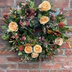 Golden Harvest Luxury Autumn Wreath 